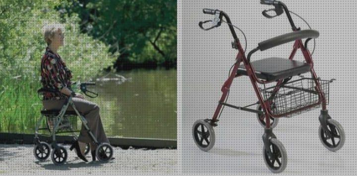 Review de andador plegable con asiento canasto y frenos